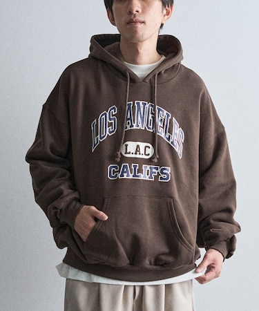 裏起毛カレッジパーカー