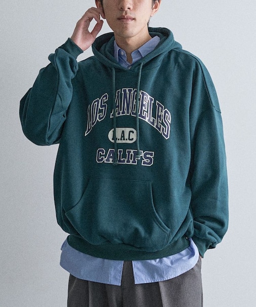 裏起毛カレッジパーカー