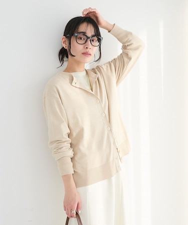 選べる丈/UVカット/クルーネックカーディガン