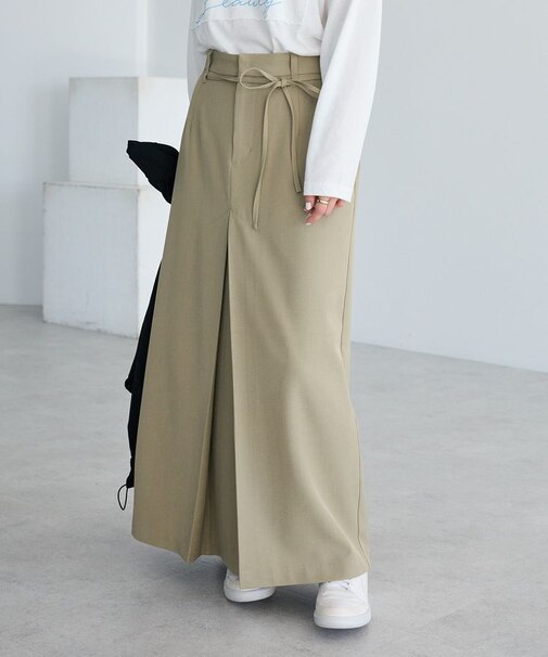 イージーケア/フロントタックロングスカート