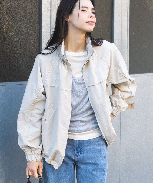 花粉防止／ギャザーヘムブルゾン