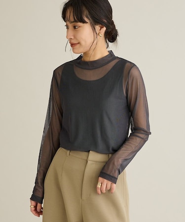シアーメッシュロングスリーブインナー