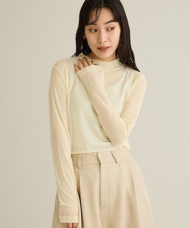 シアーメッシュロングスリーブインナー