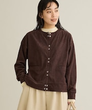 リングドットボタンカーディガン