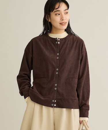 リングドットボタンカーディガン