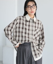 レイヤードライクチェックシャツ