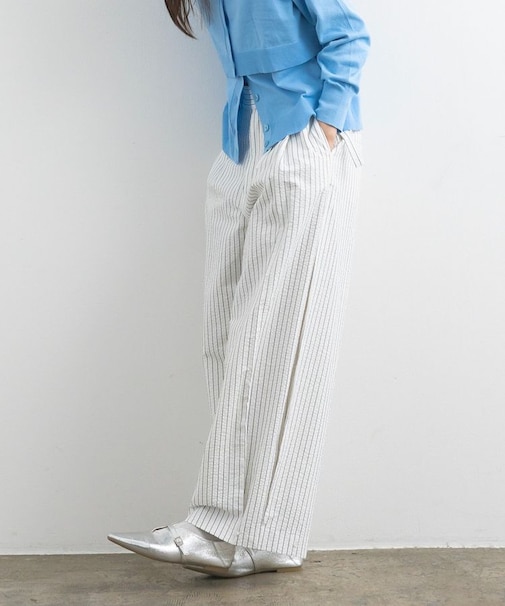 ベルトデザインワイドパンツ