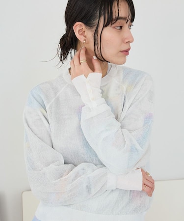 ジョーゼットシアーニットプルオーバー