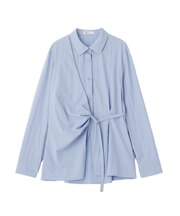 ベルト付きカシュクールシャツ