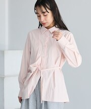 ベルト付きカシュクールシャツ