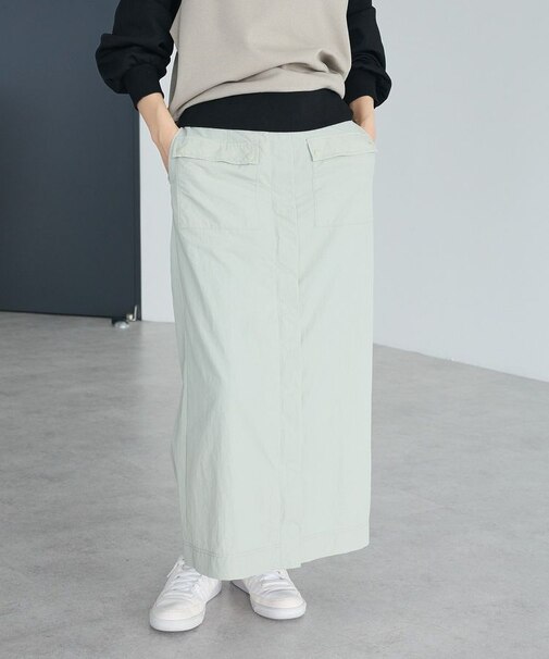 ナイロンダブルウエストIラインスカート
