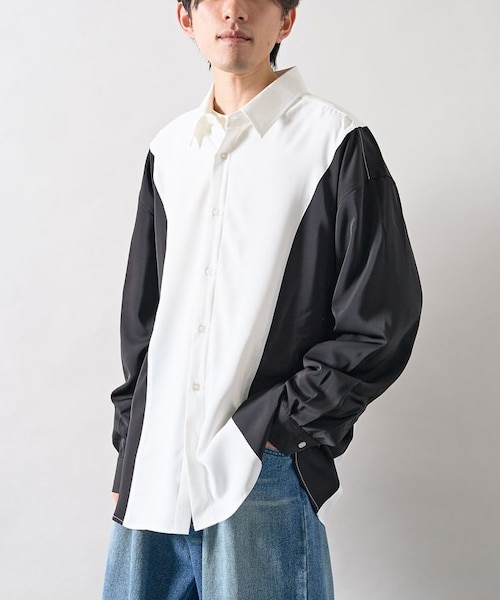 カラーブロックルーズシャツ｜クラフトスタンダードブティックの通販