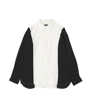 カラーブロックルーズシャツ