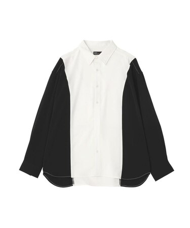 カラーブロックルーズシャツ