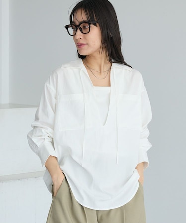 Vネックスキッパーシャツ