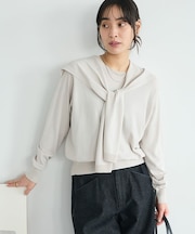 接触冷感 / ニットストール+プルオーバー