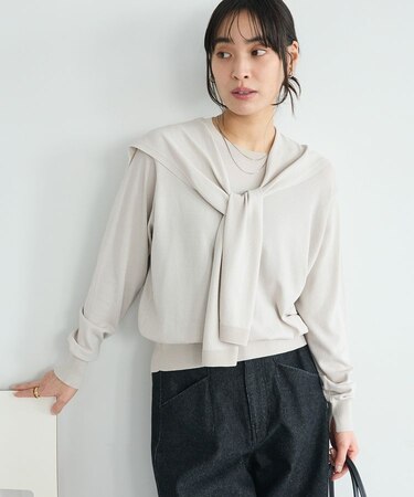 接触冷感 / ニットストール+プルオーバー