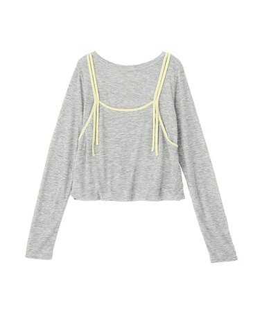 パイピングレイヤードバルーンプルオーバー