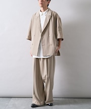 半袖ダブルテーラードセットアップ/上下セット