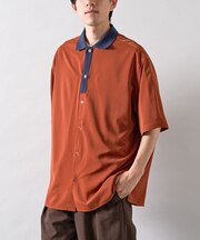 クールドライ バイカラーニット衿ポロシャツ