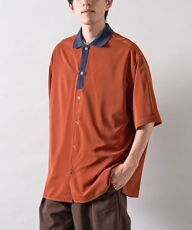 クールドライ バイカラーニット衿ポロシャツ