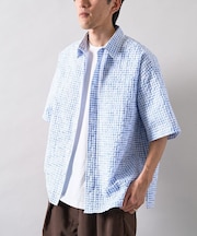 アソートミニチェックボクシー半袖シャツ