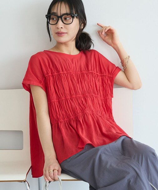 ヴィンテージボイルギャザーブラウス