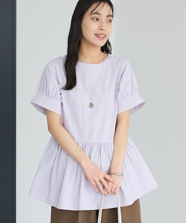 撥水 ペプラムチュニック