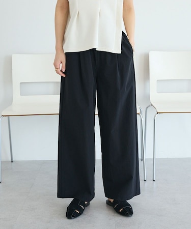 撥水 ワイドイージーパンツ