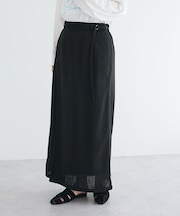 ウォッシャブル リネンライクラップ風スカート