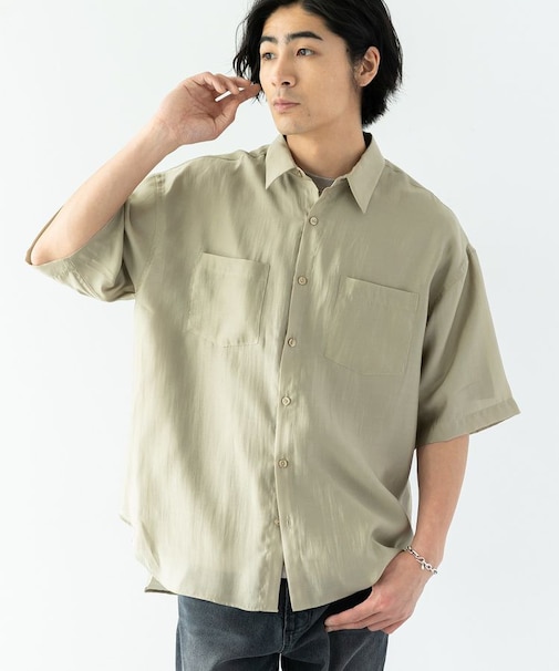シアー半袖シャツ