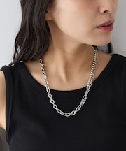 STAINLESS ミックスチェーンネックレス