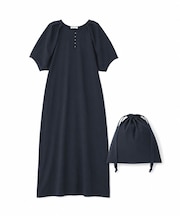 UVカット ポーチ付きバルーンスリーブワンピース