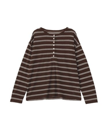 シアーボーダーヘンリーネックロンT