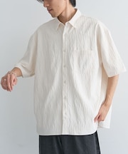 ジャカード柄半袖シャツ
