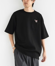接触冷感ワンポイント刺繍半袖Tシャツ