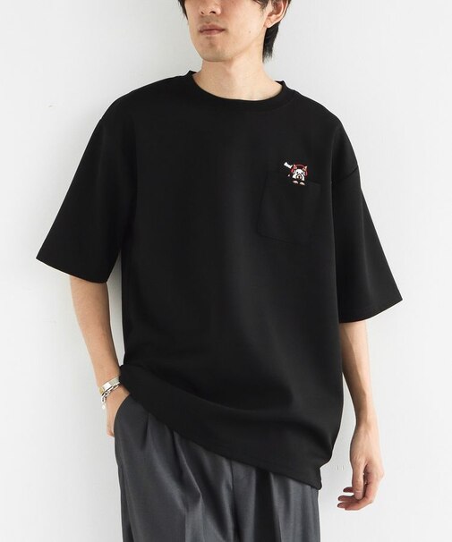 接触冷感ワンポイント刺繍半袖Tシャツ