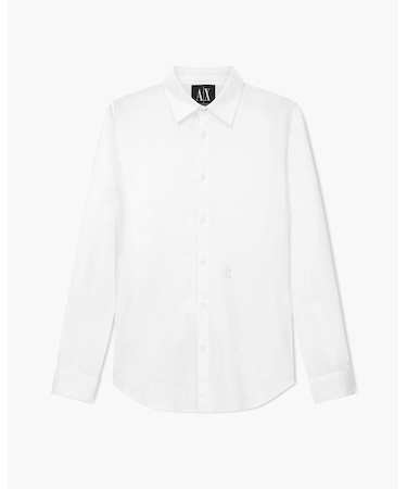 【A|X アルマーニ エクスチェンジ】AX刺繍ロゴ 長袖シャツ