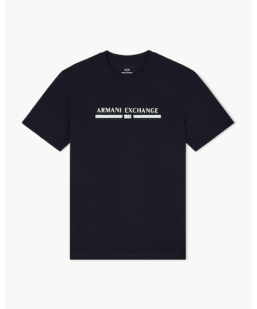 【A|X アルマーニ エクスチェンジ】AXロゴ 半袖クルーネックTシャツ