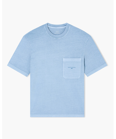 【A|X アルマーニ エクスチェンジ】パッチポケットディテール ガーメントダイ 半袖クルーネックTシャツ/REGULAR+