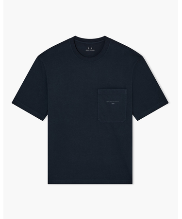 【A|X アルマーニ エクスチェンジ】パッチポケットディテール ガーメントダイ 半袖クルーネックTシャツ/REGULAR+