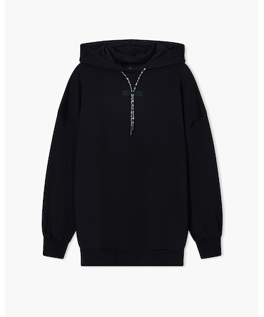 【A|X アルマーニ エクスチェンジ】ブロッサムプリントロゴ フーデッドスウェットプルオーバー