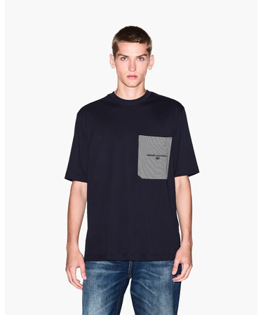 【A|X アルマーニ エクスチェンジ】パッチポケットディテール 半袖クルーネックTシャツ/REGULAR+