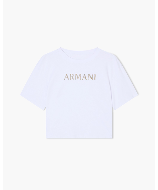 【A|X アルマーニ エクスチェンジ】AXロゴ クロップド 半袖クルーネックTシャツ