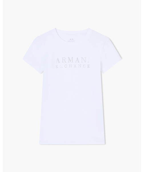 【A|X アルマーニ エクスチェンジ】ストーンロゴ 半袖クルーネックTシャツ