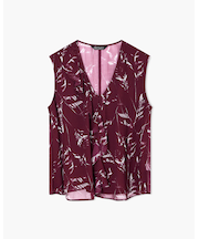 【A|X アルマーニ エクスチェンジ】ブロッサムプリント シフォンブラウス