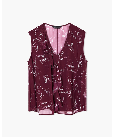 【A|X アルマーニ エクスチェンジ】ブロッサムプリント シフォンブラウス