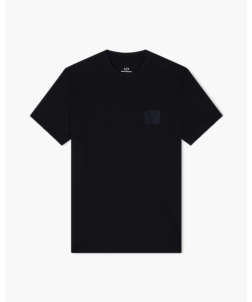 【A|X アルマーニ エクスチェンジ】ロゴパッチ 半袖クルーネックTシャツ
