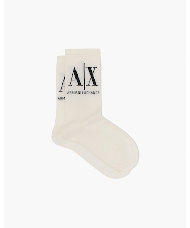 【A|X アルマーニ エクスチェンジ】ロゴ入りショートソックス