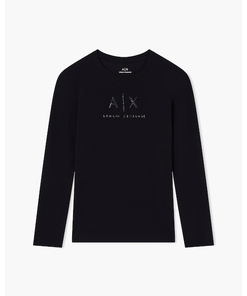 A|X アルマーニ エクスチェンジ】AXロゴ 長袖クルーネックT
